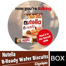 Biscuits, Nutella B-Ready Wafer Biscuits 22g x 6's (132g)