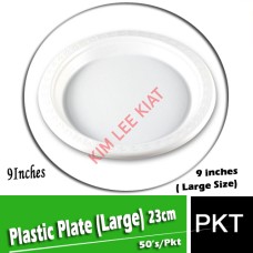 Plastic Plate,  (Large) 50's,  23cm, 9 inches