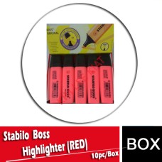 Stabilo Boss  Highlighter (Red) 10pcs - (#70)