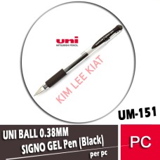 UNI -BALL0.38MM SIGNO GEL Pen (Black)-UM-151