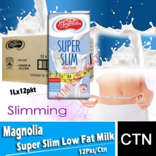 SKIM Milk UHT-Super Slim, MAGNOLIA (1L) (12's/ctn)