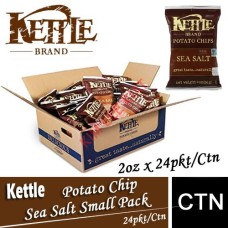 Exp:12/10/2024-S.Order-Potato Chip,(Small)KETTLE Sea Salt(2oz x 24pkts)ctn