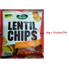 S.Order-Lentil Chips, EAT REAL CHILLI & LEMON 40g x 18 pkts/CTN