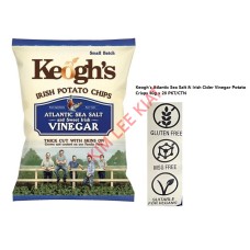 Keogh's Atlantic Sea Salt & Irish Cider Vinegar Potato Crisps 40g x 28 PKT/CTN